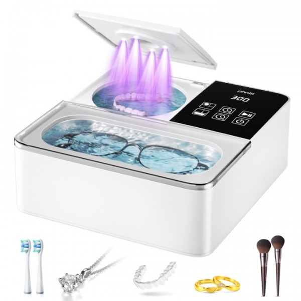 2-In-1 Dual-Tank Ultrasonic Retainer Cleaner, Phniti 50kHz Ultrasonic Cleaner Machine
